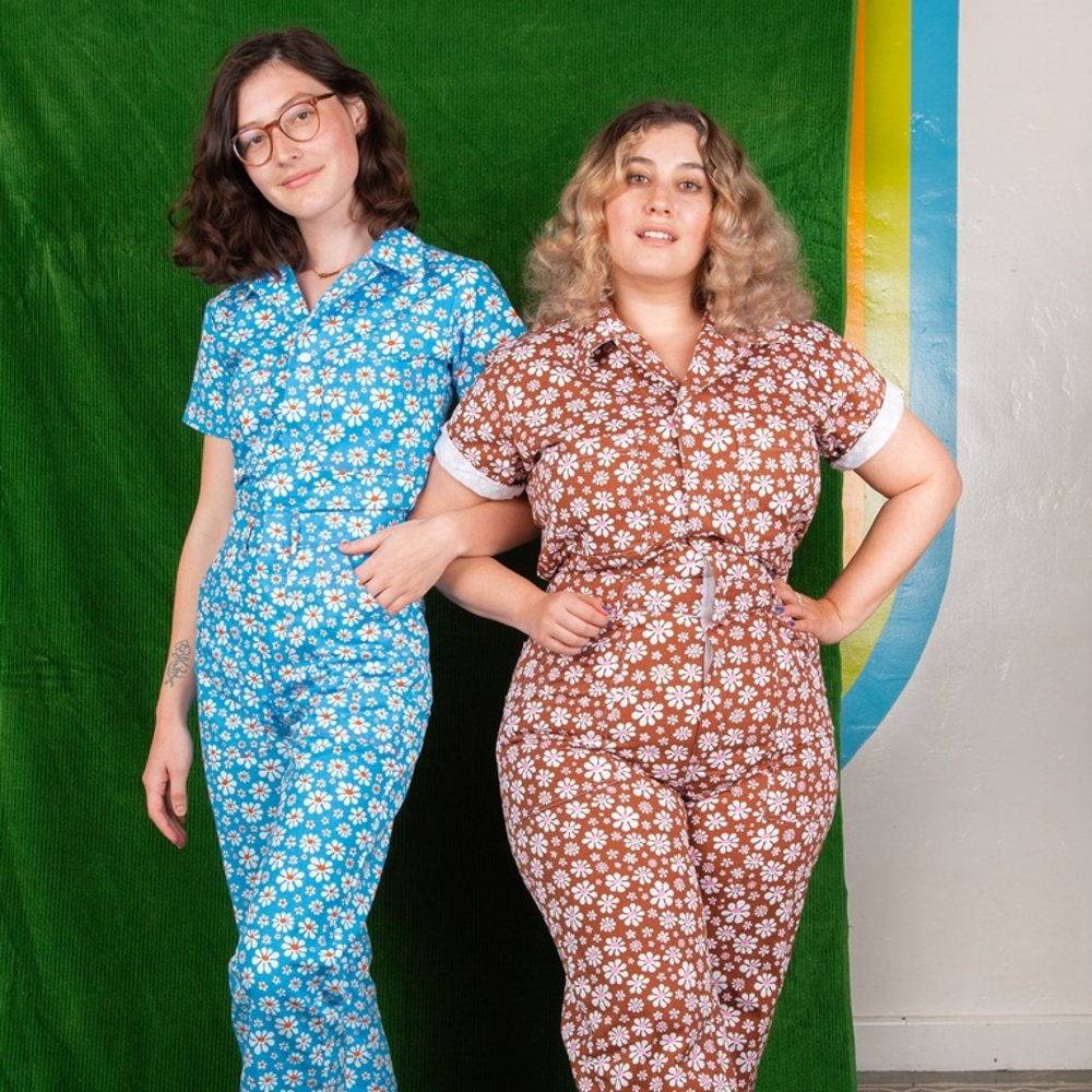 2XL BIG BUD PRESS BROWN LAZY DAISY JUMPSUIT